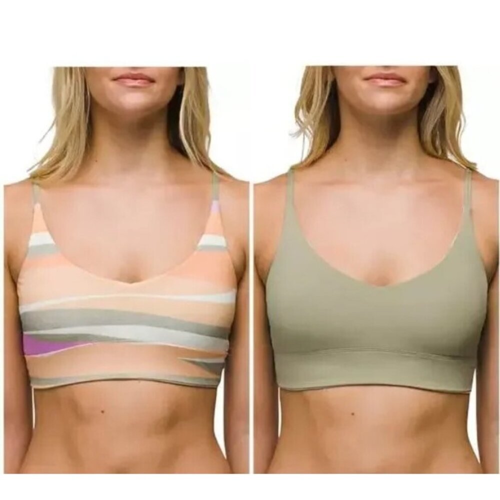 Prana Women's S Willow Falls Reversible Sporty Swim Top Waves Multi NWT 9714